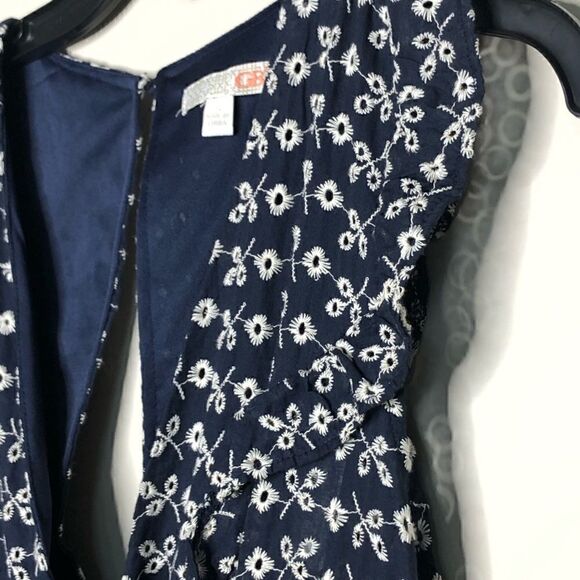 Gianni Bini Navy Blue Lined Eyelet Dress Small - Picture 7 of 14